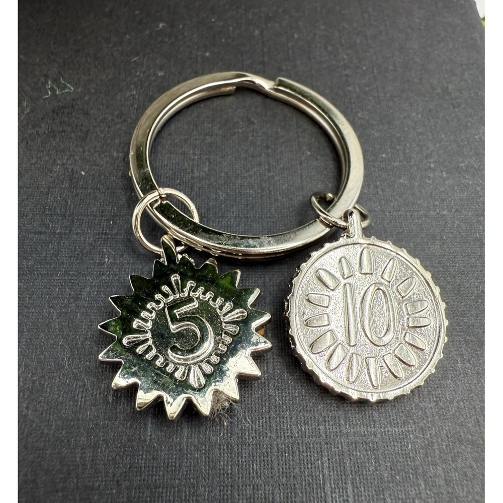WW Weight Watchers 5 & 10 lb Milestone Keychain Charms